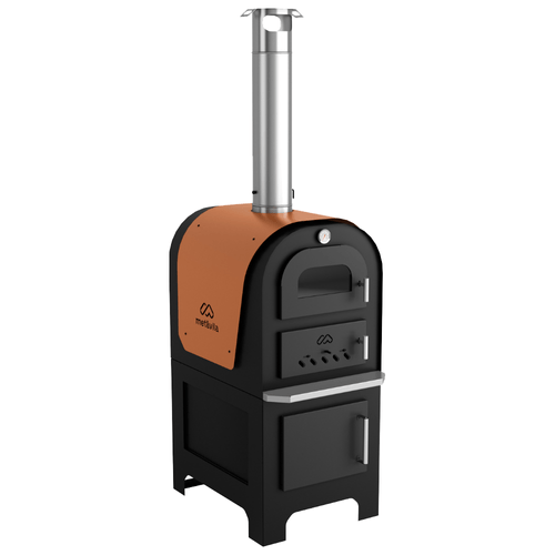 Forno a Lenha Metávila Triunfo Garden M715ex Médio Grafite e Caramelo