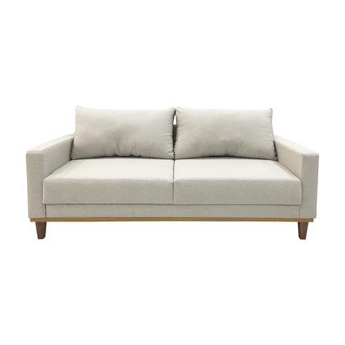 Sofá Estofado Fixo Viero Palazzo 180cm - Linho Amêndoa