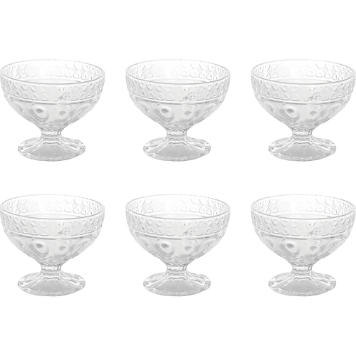 Conjunto De Taças Para Sobremesa Gzt, 265ml, Vidro, 6 Peças - Bv0043