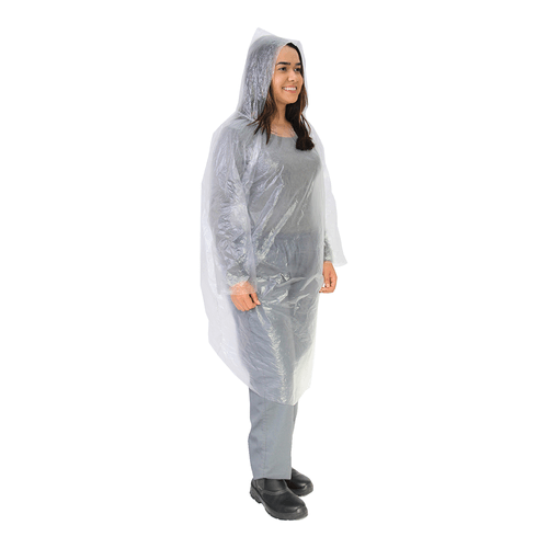Capa De Chuva Descartável Prevemax Transparente - Cap00195