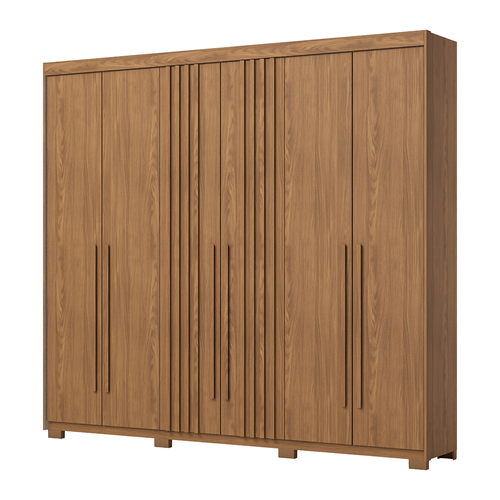 Guarda - Roupa / Roupeiro Henn Norton, 6 Portas, 4 Gavetas, Nature - D325-128