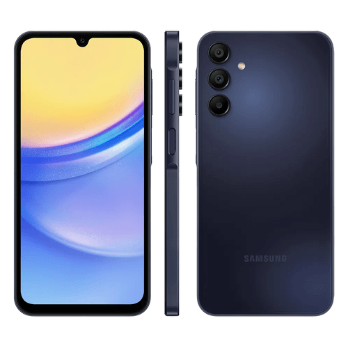 Smartphone Samsung Galaxy A15 5G 256GB Azul Escuro com Tela de 6,5" e Câmera Tripla de 50MP