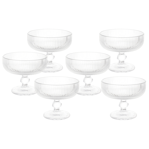 Conjunto De Taças Para Sobremesa Mimo Sleek 250ml, Vidro, 6  peças- 9391