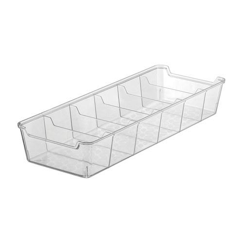 Organizador De Gavetas Uz Com Divisórias, Em Poliestireno Transparente - Uz382-Tr