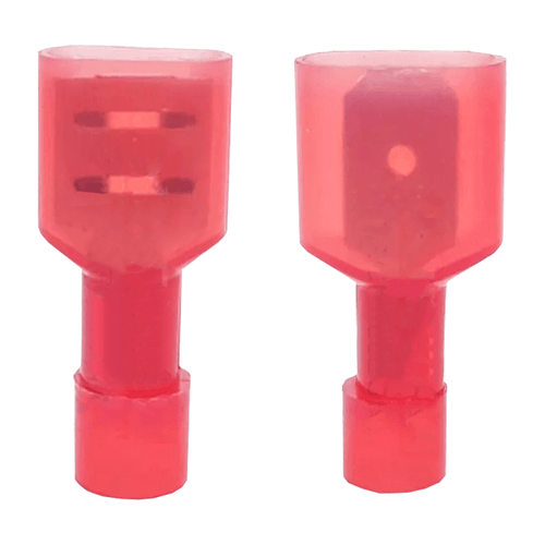Terminal Macho Isolado 0,5 1,5mm 10A Vermelho 50 Peças