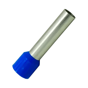 Terminal Ilhós Simples Tubular Longo 16mm 68A Azul 50 Peças