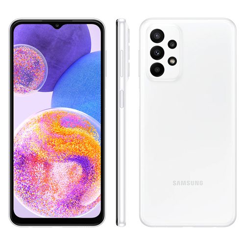 Smartphone Samsung Galaxy A23 5G 128GB Branco com Tela de 6,6" e Câmera Quádrupla