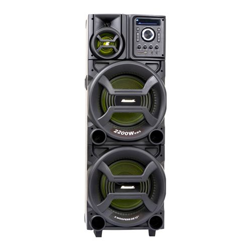 Caixa Amplificada Amvox Aca 2201 Pesadão Black, 2200w, Com Bluetooth