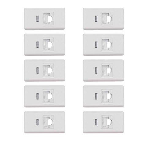 Kit 10UN Modulo Conector RJ11 Branco Tramontina - 57115051