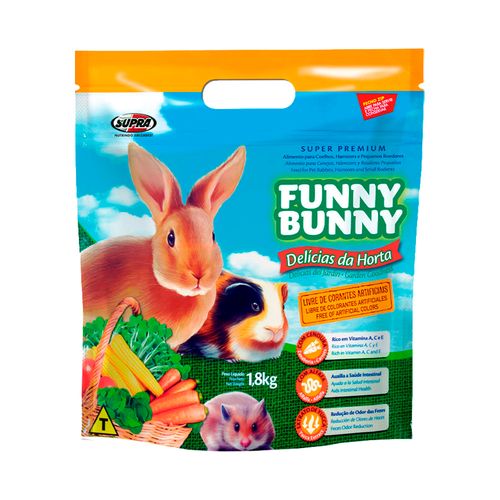 Ração Supra Funny Bunny Delicias Da Horta 1,8kg