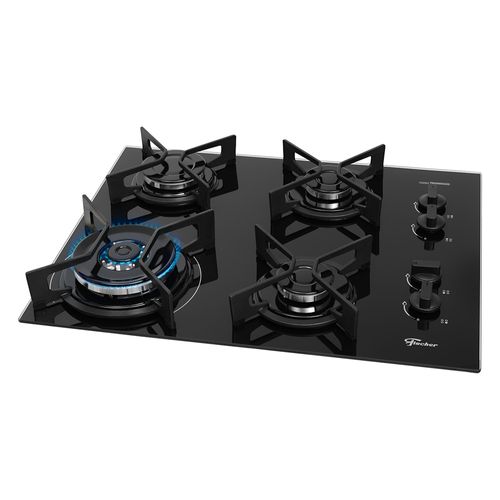 Fogão Cooktop Fischer 4 Bocas TC Fit Line Trempe Iron PR – Bivolt