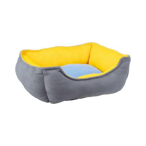 Cama Pet Mor Retangular G Azul/Amarela