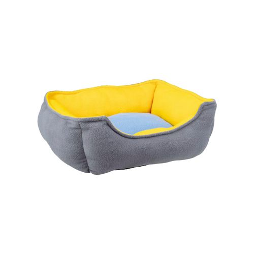 Cama Pet Mor Retangular PP Azul/Amarela