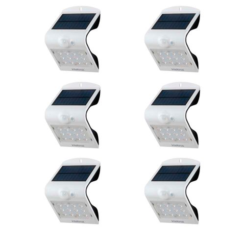 Kit Com 6 Arandelas Solar Intelbras ASI 220, Luz Amarela - 4842810