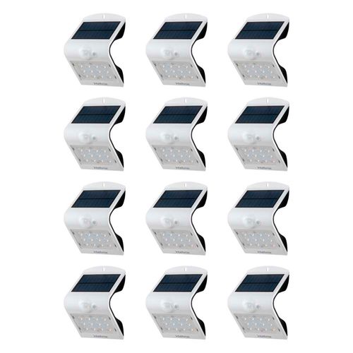 Kit Com 12 Arandelas Solar Intelbras ASI 220, Luz Amarela - 4842810