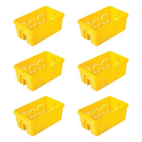Kit Com 6 Caixas De Embutir Bet Plásticos 4x2 - CX42103