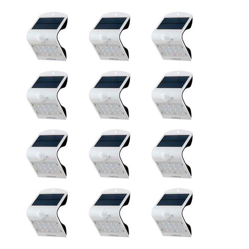 Kit Com 12 Arandelas Solar Intelbras ASI 220, Luz Branca - 4842811