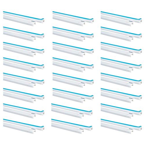 Kit Com 24 Canaletas Para Superfície 13x5mm Com Adesivo Dexson Schneider, Branco - Dxn10031