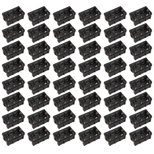 Kit Com 48 Caixas De Embutir Bet Plásticos 4x2 Preta - CX42102