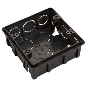 Kit Com 100 Caixas De Embutir Bet Plásticos 4x4 Preta - CX44102