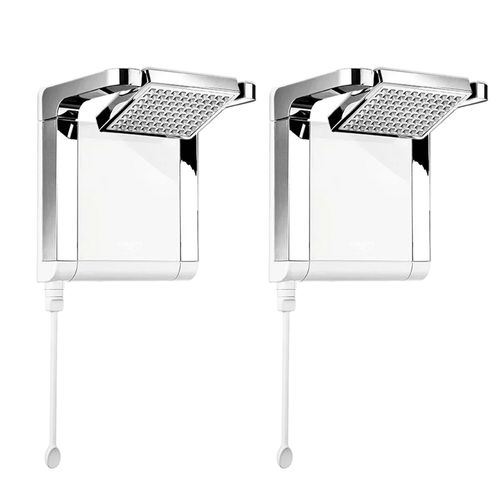 Kit 2 Duchas Lorenzetti Acqua Star Ultra Branco/Cromado 7800W 220V