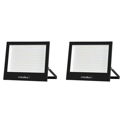 Kit 2 Refletores LED Cristallux 300W 6500K Bivolt