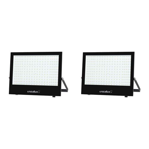 Kit 2 Refletores LED Cristallux 400W 6500K Bivolt