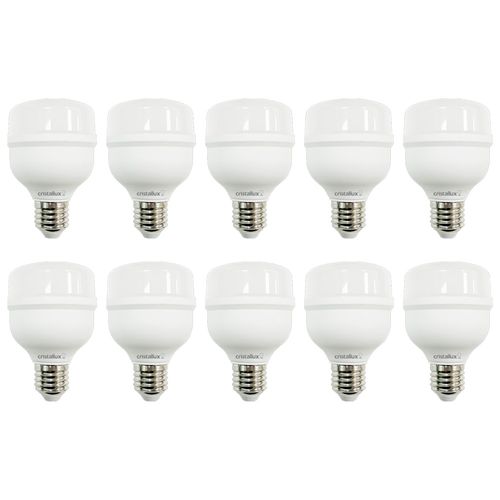 Kit 10 Lâmpadas Alta Potência Cristallux 30W 6500K