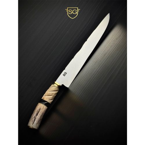 Faca Elegance 3mm Inox C/Chifre Cervo 8" Sg 388-08