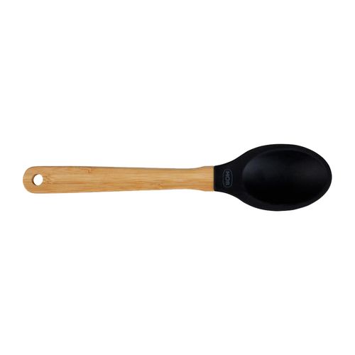 Colher Silicone Bamboo Preto Mor 8461