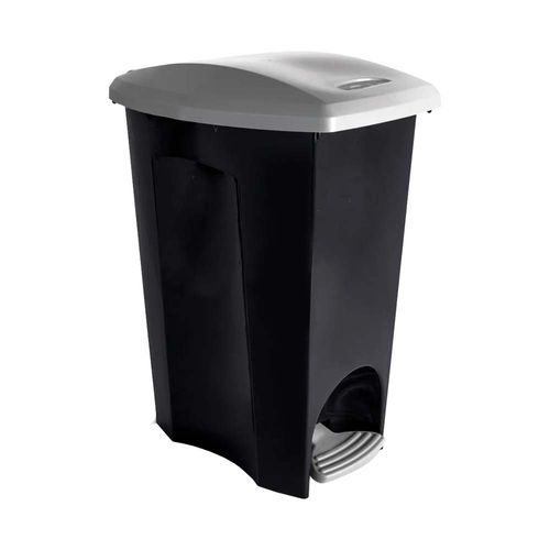 Lixeira Plasútil Ecoblack 48 Litros, Plástico, com Pedal, Preta - 3497