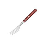 Garfo de Mesa Tramontina  em A o Inox e Cabo Polywood Vermelho - 21102 470 0