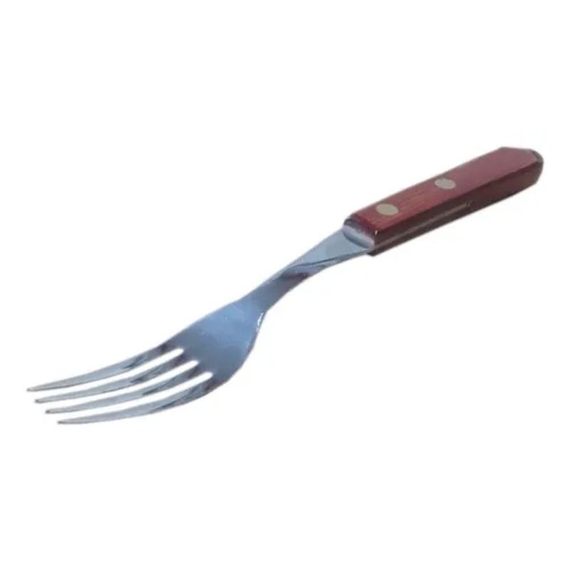 Garfo de Mesa Tramontina  em A o Inox e Cabo Polywood Castanho - 21102 490 2