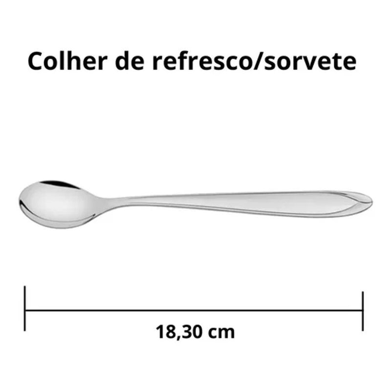 Colher para Refresco Tramontina Laguna  em A o Inox - 63906 200 2