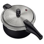 Panela de Press o Tramontina Vancouver Effect 24cm  6 Litros  Alum nio  Antiaderente Starflon Max  Preto - 20592 424 2