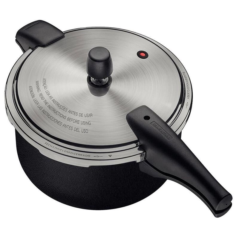 Panela de Press o Tramontina Vancouver Effect 24cm  6 Litros  Alum nio  Antiaderente Starflon Max  Preto - 20592 424 2