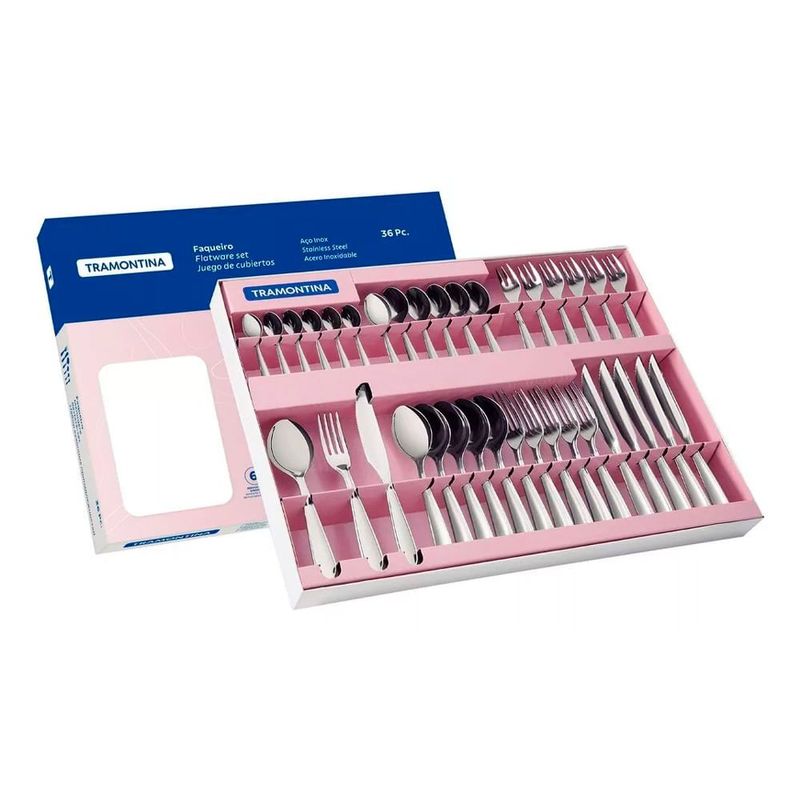 Faqueiro Tramontina Laguna A o Inox 36pc 66906 794 1