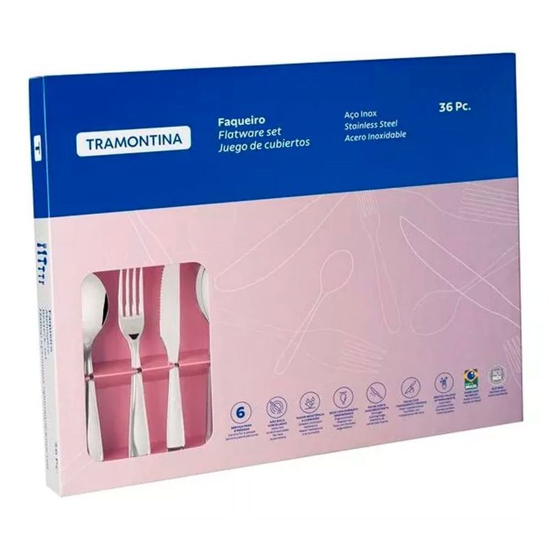 Faqueiro Tramontina Laguna A o Inox 36pc 66906 794 2