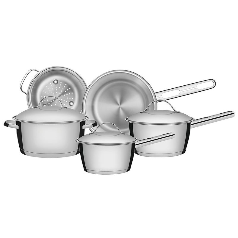 Conj Panelas Tramontina Allegra 65650 280 5 P s Inox Fundo Triplo 0