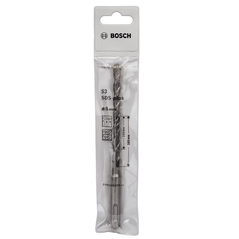 Broca Bosch SDS Plus-1 Concreto 8x160mm 1