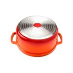 Ca arola Hercules 28cm 6 8L Alum nio Cer mica Laranja 3