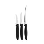 Conj  Facas Tramontina Plenus 3 P s Inox Poliprop  Preto 1