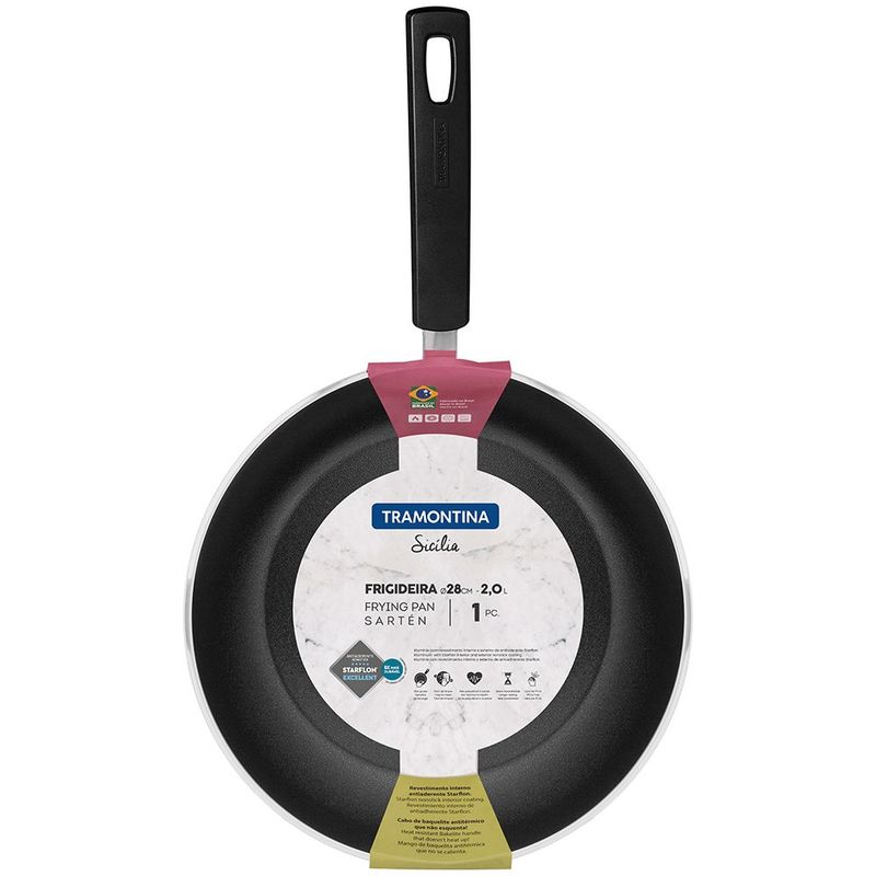 Frigideira Tramontina Sil cia 28cm 2L Alum nio Vermelha 3