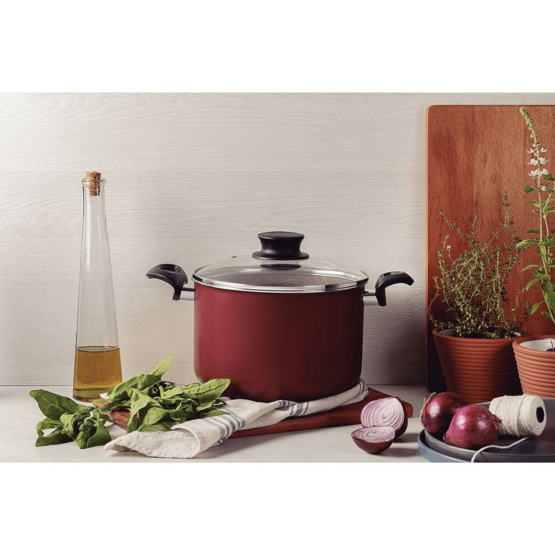 Caldeir o Tramontina Paris 28cm 11 8L Alum  Verm  1