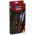 Faqueiro Tramontina Churrasco 12 P s Inox Polywood Vermelho 1