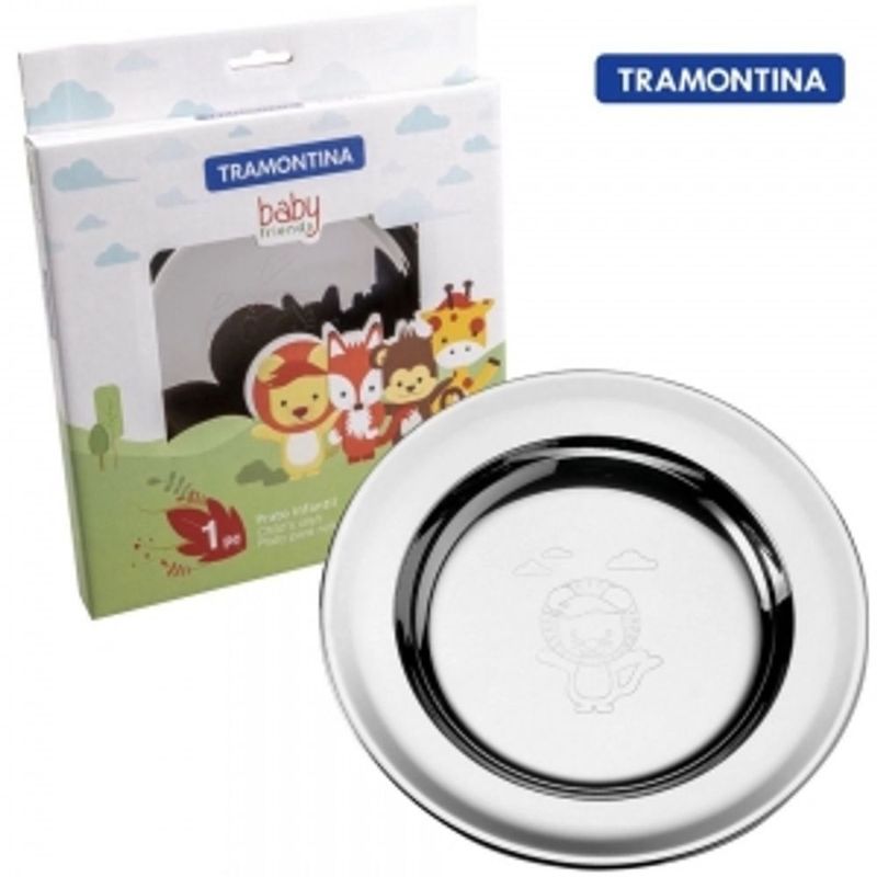 Prato Infantil Tramontina Baby Friends 23cm Inox 1