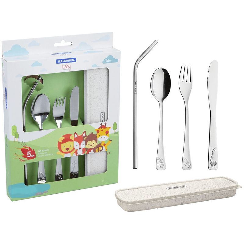 Conj Talheres Infantis Tramontina Inox 5 P s 0