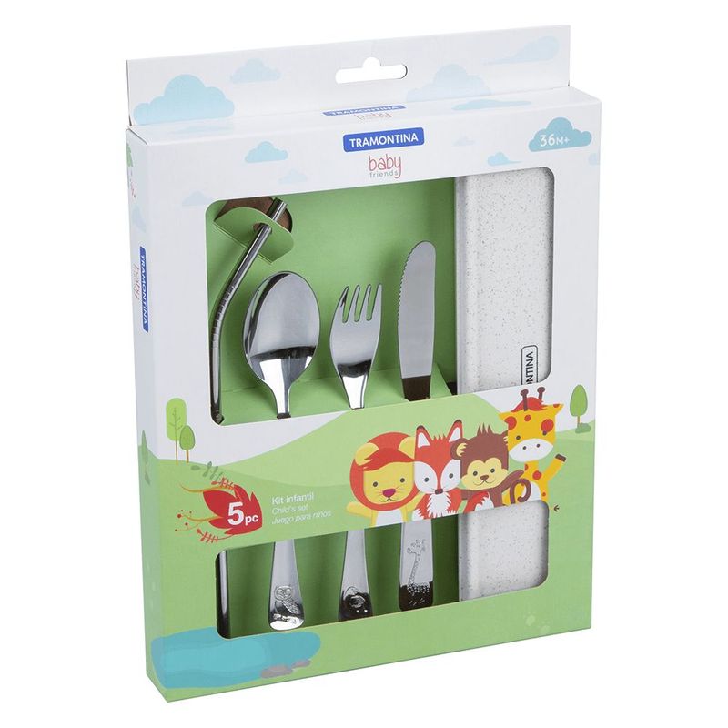 Conj Talheres Infantis Tramontina Inox 5 P s 1
