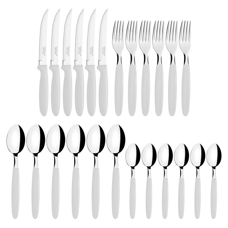Faqueiro Tramontina Ipanema 24 P s Inox Cb Branco 3