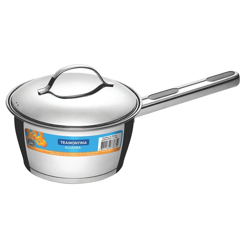 Panela Tramontina Allegra 16cm 1 5L Inox Fundo Triplo 1